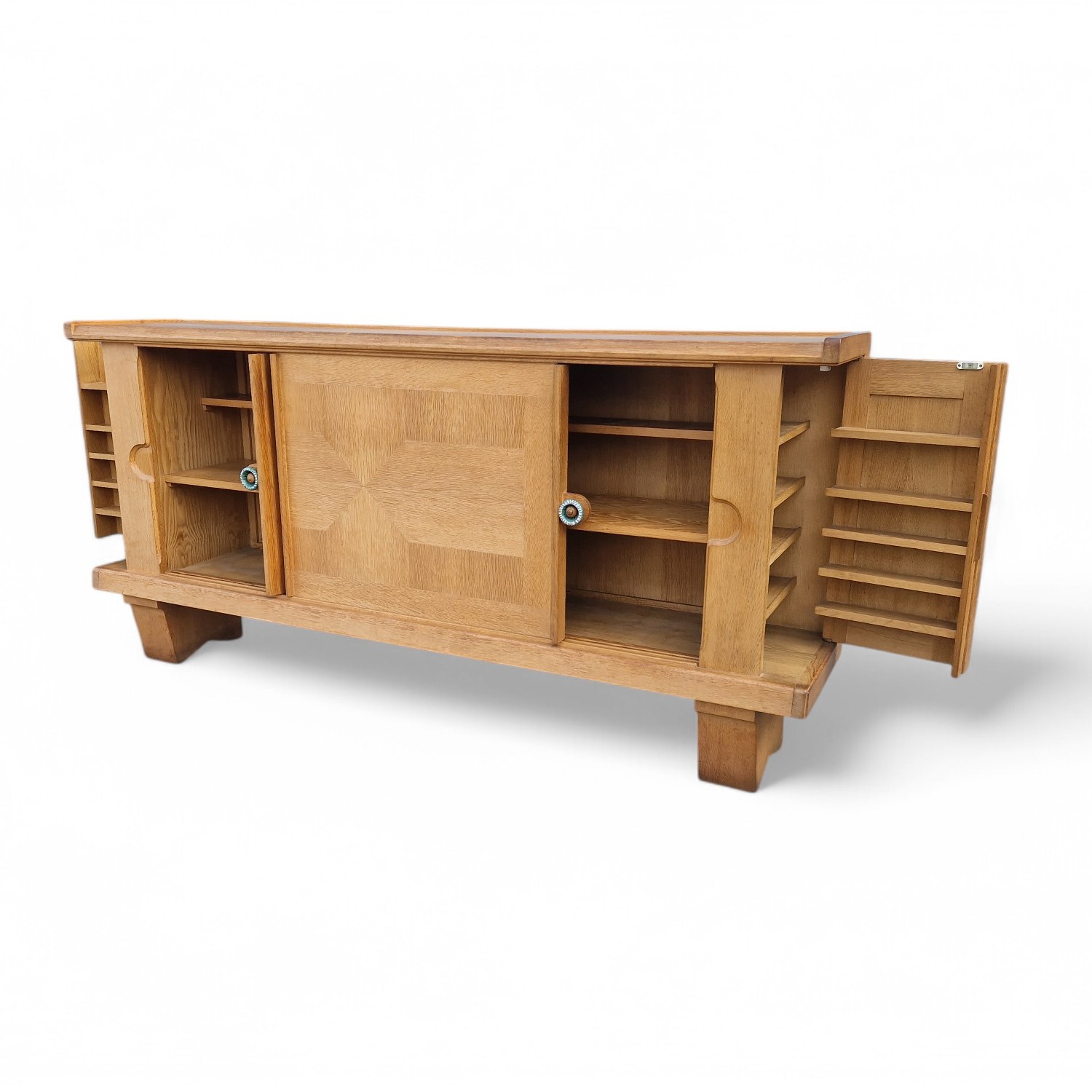 Buffet Vintage En Chêne Clair Guillerme Et Chambron