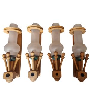 Suite de 4 appliques Guillerme et Chambron