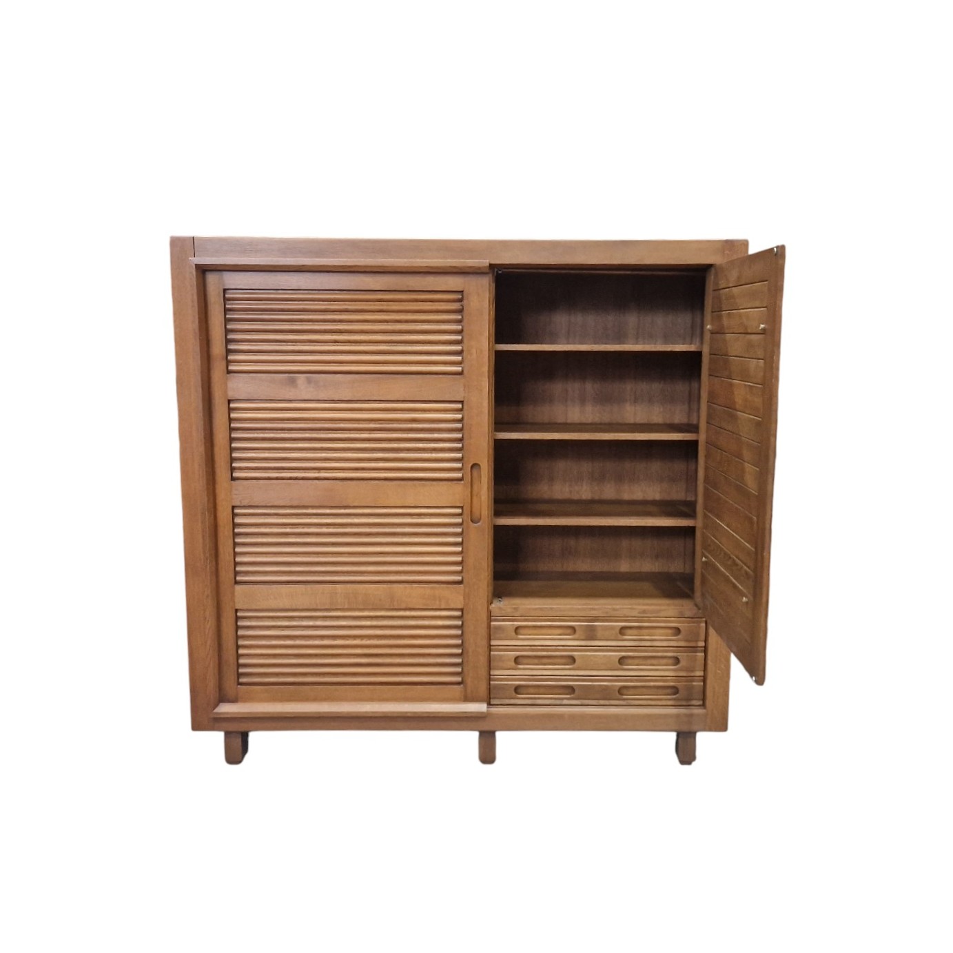 Armoire japonisante en chêne massif, Guillerme et Chambron – Image 5