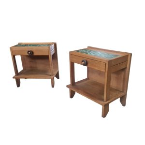 Paire de chevets en chêne massif, Guillerme et Chambron