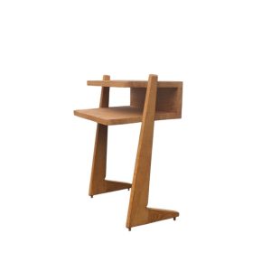 Rare chevet moderniste à double plateau en chêne massif , Guillerme et Chambron.