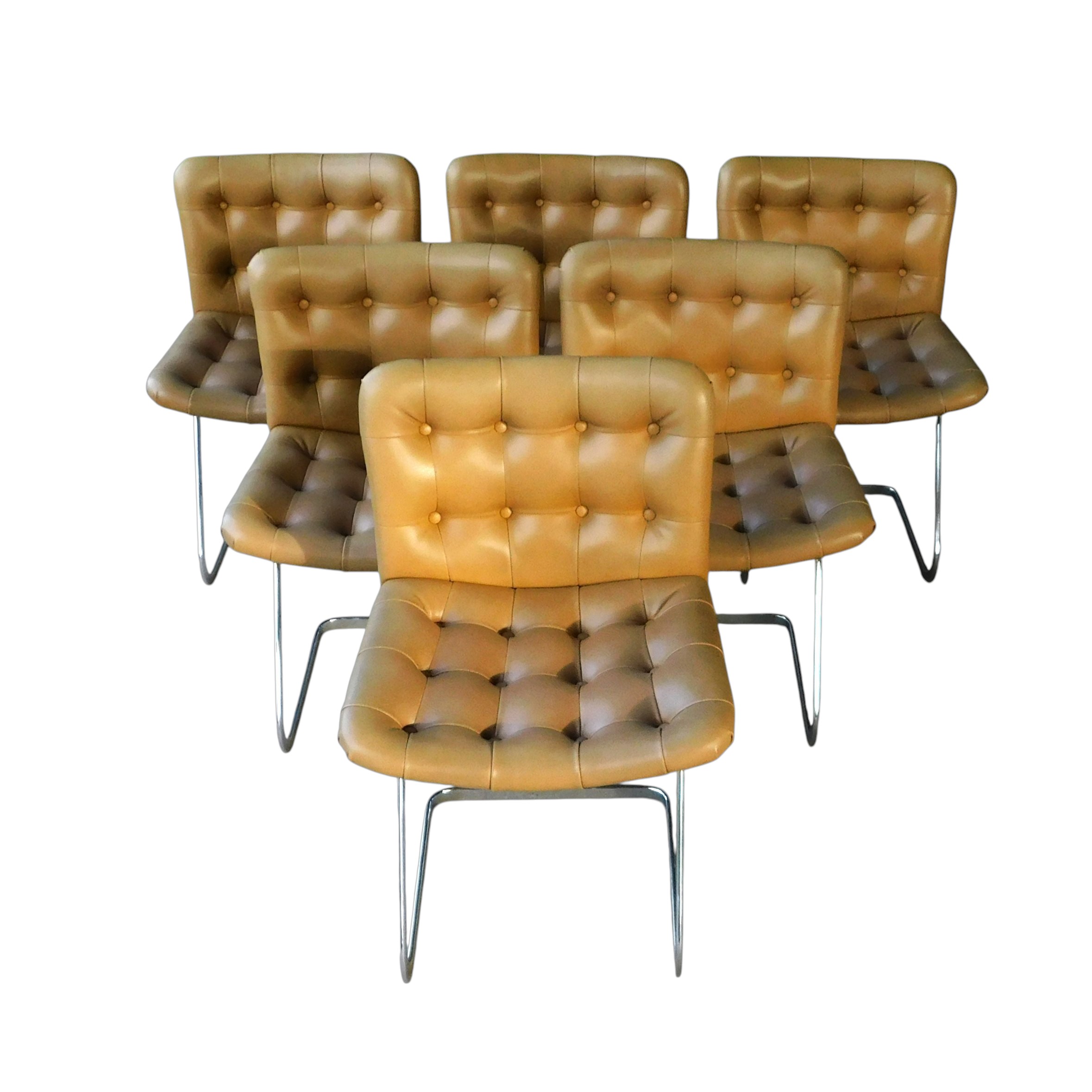 Set de six chaises vintage Robert Haussmann
